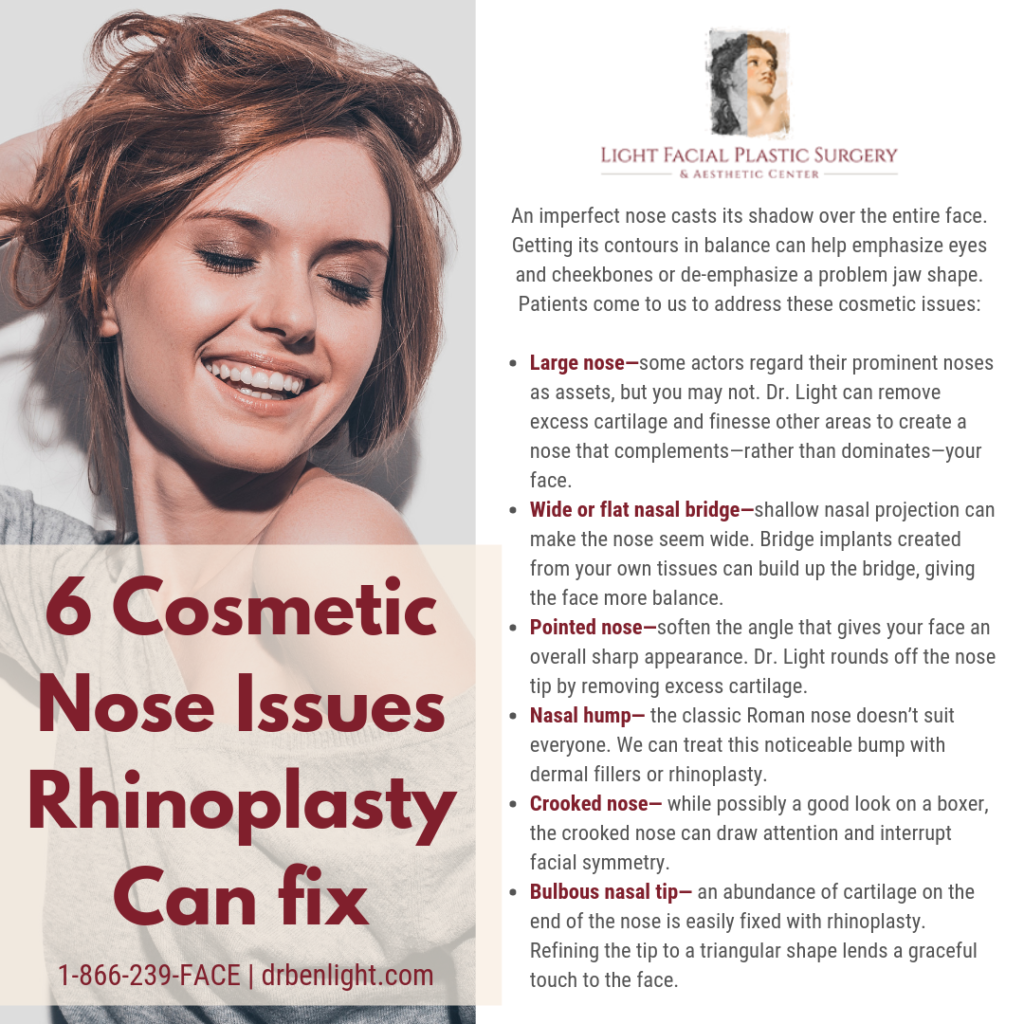 6 Cosmetics nose issues Rhinoplasty can fix