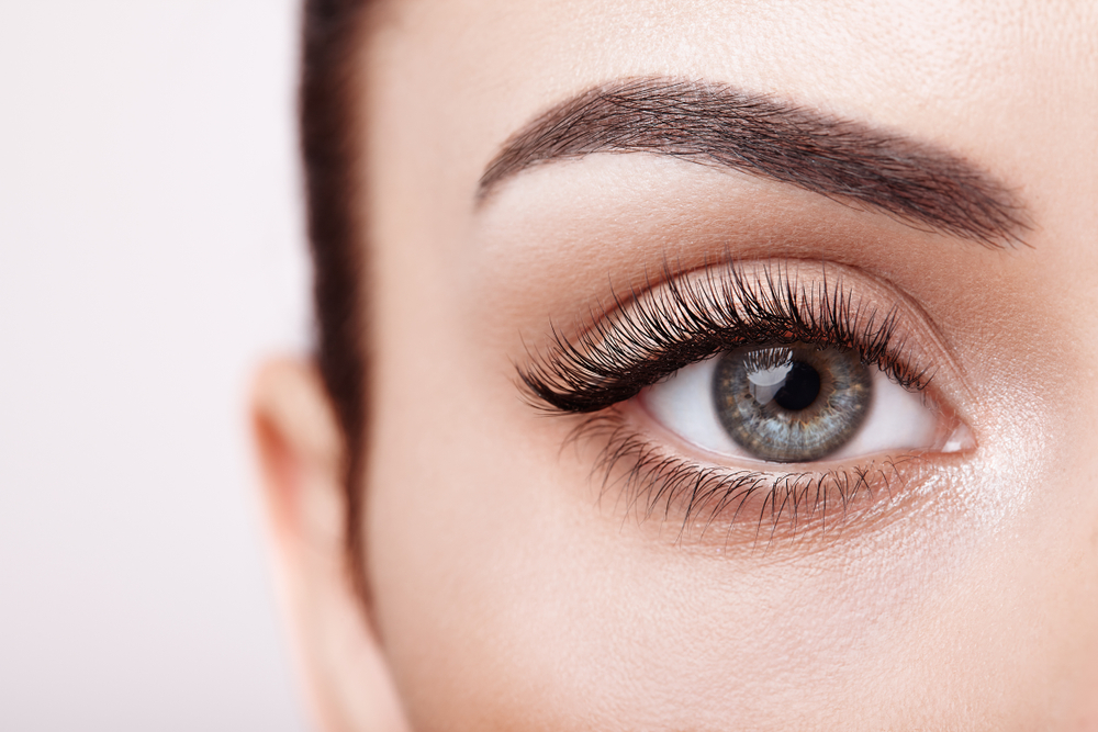 Female Eye With Long Eyelashes